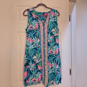 EUC Gorgeous Lilly Pulitzer Kelby Stretch Shift Dress, Macaw Blue